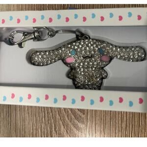 Hello Kitty Friends Sanrio Cinnamoroll Glitter Keychain Rhinestone Bag Charm NEW